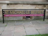 Gilded oak sign