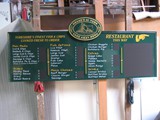 Hand painted menu sign