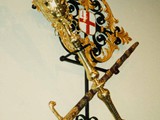 Gilded bracket for Lord Mayors sword and scepter